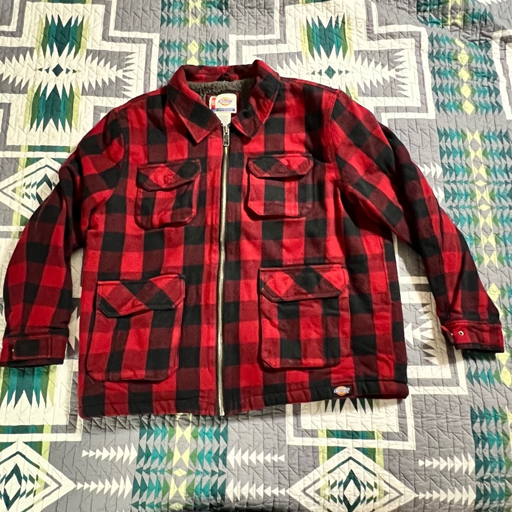 Dickies Buffalo Plaid Full-Zip Work Jacket / Chore Coat